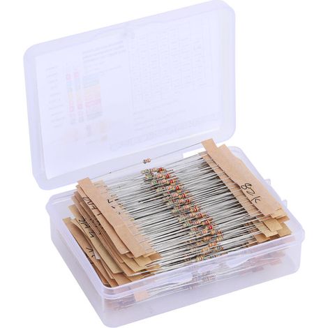 640 Widerstände, 64 Werte, 5 % Kohleschicht, 1 Ω–10 Mω, 1/6 W, Sortimentsset Für Diy-projekte