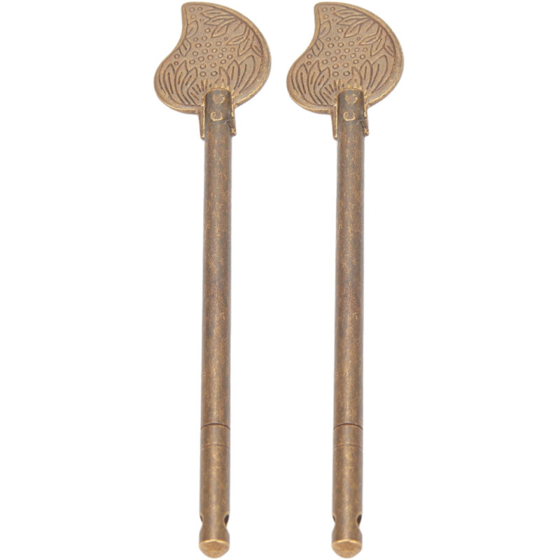 Stück Türverriegelungsstifte, 11 Cm Lang, Blattförmig, Retro-stil, Messing, Schrankschlüsselriegel, Bolzenverriegelung