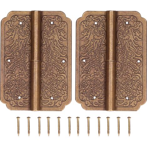 Antike Messing-retro-möbelscharniere, Beschläge Für Schränke, Schmuckkästchen, 2er-set