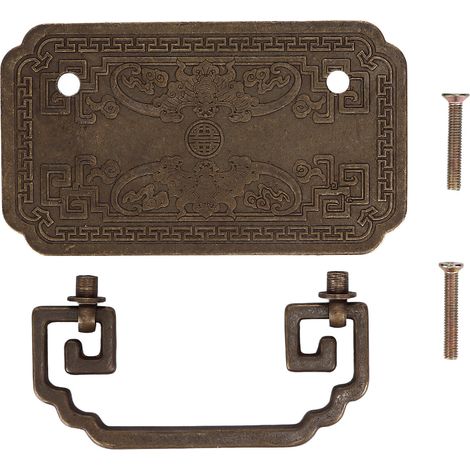 Antiker, Fledermausförmiger, Viereckiger Schubladengriff Im Chinesischen Retro-stil, Inklusive 2 Schrauben Für Schranktüren, Bronze