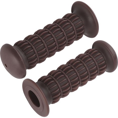 Universelle, Vibrationsdämpfende Und Rutschfeste Motorradgriffe Aus Gummi, Lenkerzubehör, 25–28 Mm, Dunkelbraun