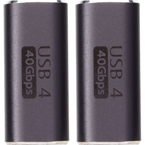 Usb-c-auf-usb-buchse-adapter, Datenübertragung Bis Zu 40 Gbit/s, Schnellladefunktion Bis Zu 100 W, Gerader Usb-anschluss, 2 Stück