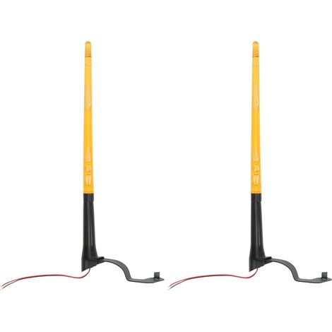 2 Stück Peitschenlichter, 340 Mm Lang, Bernsteinfarben Beleuchtete Antennenmastlampe Für Atv/utv