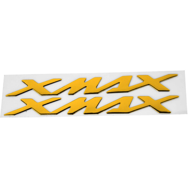 Paar 3d-motorrademblem-aufkleber Für Xmax 125, 250 Und 400 (gelb)