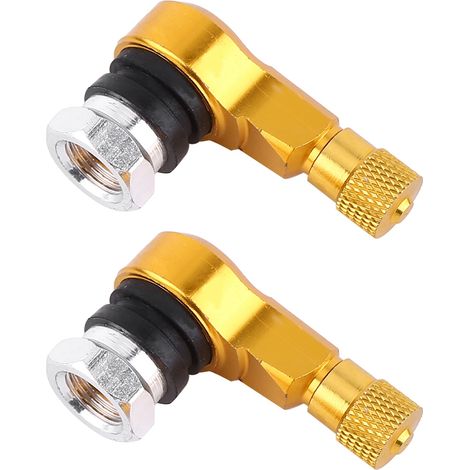 Universelle Motorradfelgen Aus Aluminium, 2 Stück, 11,3 Mm, Ventilkappen, 90-grad-goldfinish