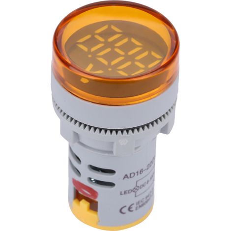 Led-voltmeter, Lichtsignal, Digitalanzeige, Gleichspannungsanzeige, Rundlampentester (gelb)