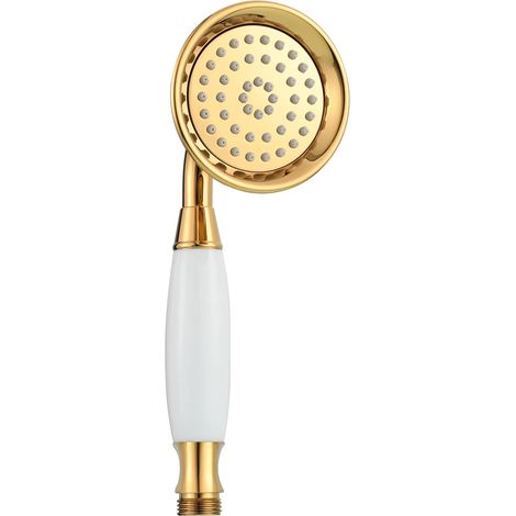 G1/2 Messing-duschkopf Für Badezimmer, Tragbarer Handduschkopf (nur Duschkopf), Goldener Titan-duschkopf, Universeller Massageduschkopf