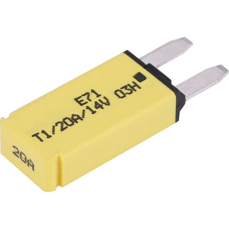 14v Dc Mini-flachsicherungen Mit Selbstrückstellung Für Auto, Lkw, Boot, Wohnmobil, 20a, Gelb