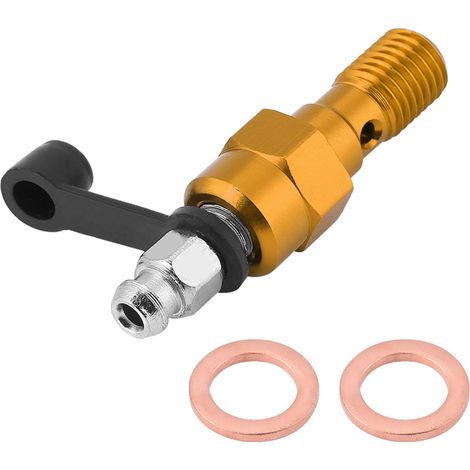 M10x1,0 Mm Entlüftungsschraube Für Hauptbremszylinder Des Motorrads, Hohlschraube, Staubkappe, Goldfarben