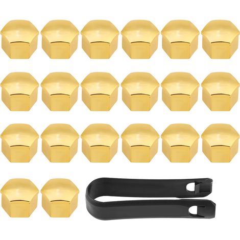 20 Stück 17 Mm Universal-radnabenabdeckungen Für Pkw, Radmuttern- Und Schraubenabdeckungen, Goldfarben