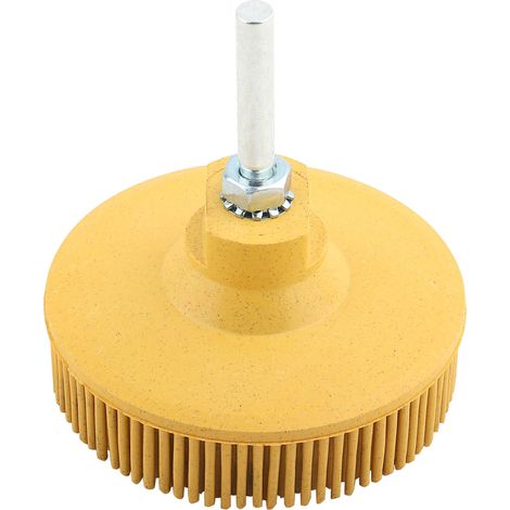 3-zoll-borstenscheibe, Schleifbürste Aus Schmirgelgummi, Entgraten, Polieren, Gelbe Schleifscheibe