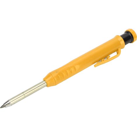 Mechanischer Zimmermannsbleistift Mit Anspitzer, Für Holzbearbeitung, Tiefes Loch Zum Markieren Von Metall Und Kunststoff, Gelb