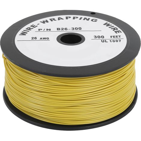 Gelbes Elektrokabel, Verzinnte Kupferverbindungsleitung, 100 Meter, Ul1007, 26 Awg