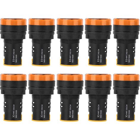 10 Stück Berm Betriebsanzeige-led-halbleiter-energiesparlampe Φ22mm 24v Ad16-22d S (gelb)