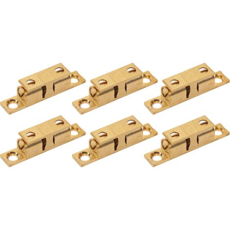 Set Mit 6 Messing-schranktürriegeln, Kugelspannriegel Mit Goldener Schraube Für Die Meisten Schränke, 60 Mm / 2,4 Zoll