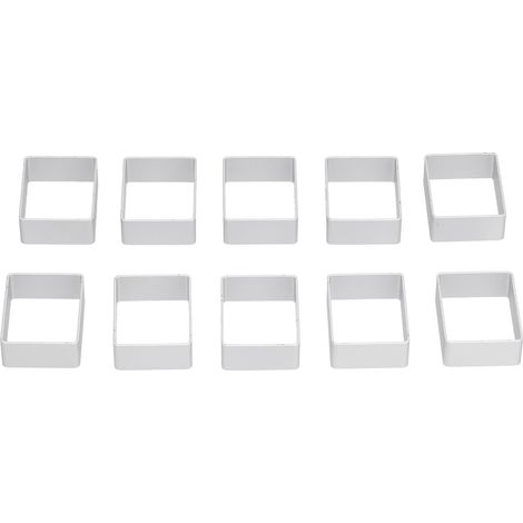 10-teiliges Mondkuchen-formenset Aus Edelstahl, Ausstechform, Diy-backformset, Kleines Rechteckiges