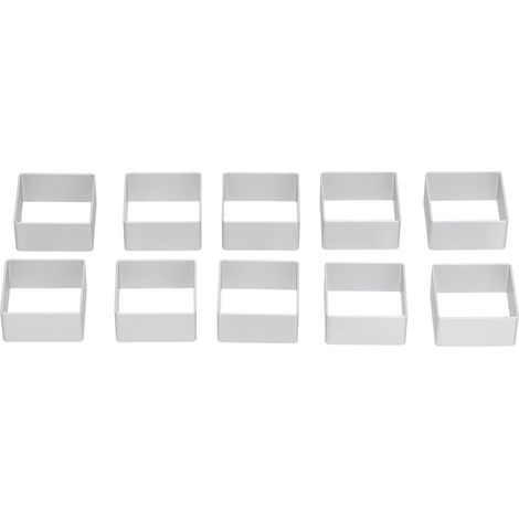 10-teiliges Mondkuchen-formenset Aus Edelstahl, Ausstechform, Diy-backformset, Quadratisch