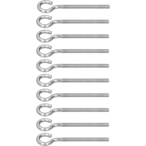 10 Stück M6-ringbolzen, 304 Edelstahl, Sonnenschirmnetz-drahtring, Schraubhakenklemme