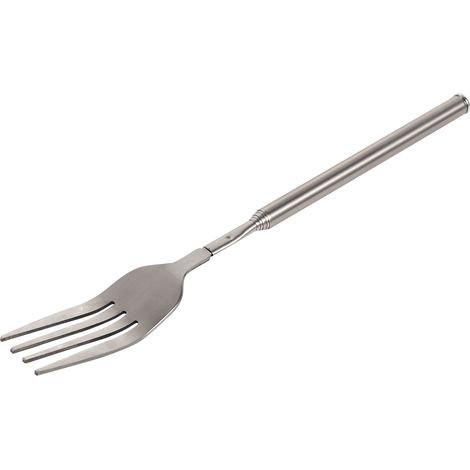 Teleskop-grillgabel, Dessertgabel, Obstgabel, Langer Griff, Edelstahlbesteck