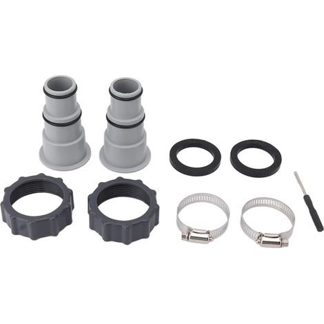 2-teiliger Poolschlauchadapter Mit Klemme, Ersatz-gewindeanschluss-pumpenschlauchadapter Für Intex Fit Aru
