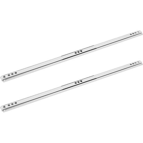 Set Mit 2 Kugelgelagerten Schubladenschienen Aus Kaltgewalztem Stahl Für Auszugsschienen, Schrankbeschläge, 400 X 17 Mm