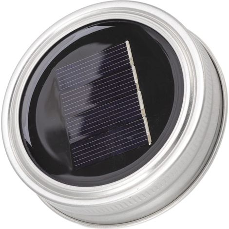 Solar-lichterkette Für Einmachgläser, Lichterkette Mit Glühwürmchen-deckeln Für Den Außenbereich, 20 Leds, 2 Meter Lang, Wasserdicht, Flammenlos, Solarbetrieben, Sternenklare Lichterkette Für Deckel