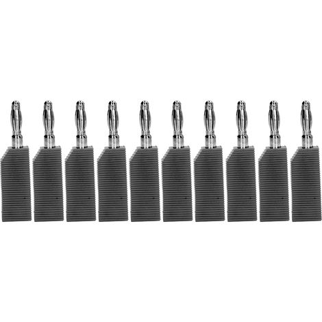 10 Stück 4 Mm Pe-messing-bananenstecker, Lötfreie Steckverbinder, Elektrisches Prüfzubehör J.10030schwarz