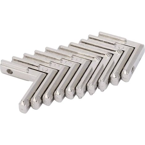 Aluminium-fittings Eu-typ Integrierter L-winkelverbinder 90° Stahlwinkel 10 Stück/1 Packung (eu 2020)