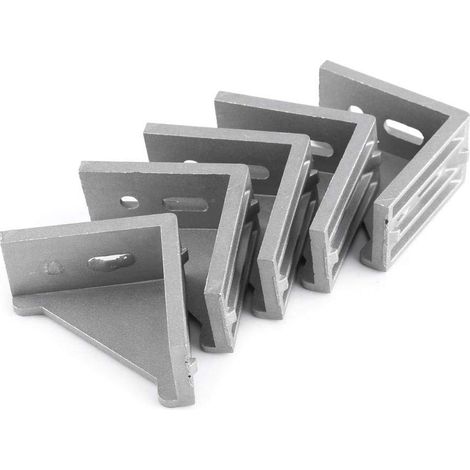 Rechtwinklige Eckverbinder, L-förmig, 5-teilig, Aluminiumlegierung, Rechtwinklige Winkelbefestigung, 58 X 58 Mm