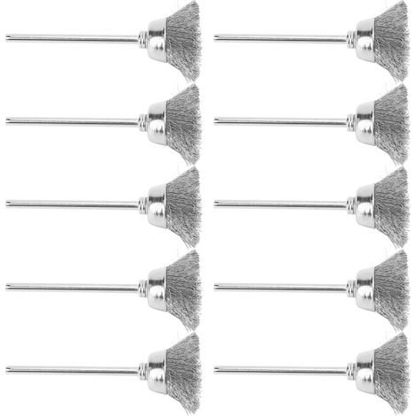 10-teiliges Set Aus Metallradbürsten, Elektrischem Becher, Edelstahl-bohrmaschinenaufsatz Zum Reinigen Und Polieren (schalenförmig)