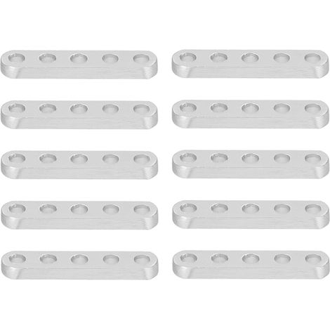 10 Flache, Gerade Aluminium-befestigungswinkel 4x8mm Für Robotertechnikgeräte 3102-0005-0040