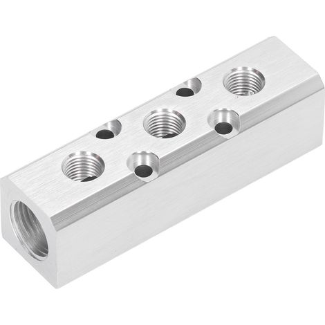 Pneumatikverteiler, Luftverteilerblock, Verbinder/abscheider, G1/2-einlass, G1/4-auslass, 30 X 30 Mm, Sy30-02-3f