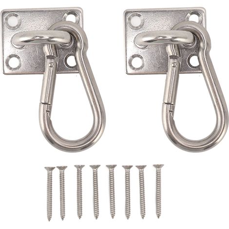 Drehbarer Hängemattenhaken Für Den Außenbereich, Tragkraft 200 Kg, Mit Quadratischer Türschlaufe, Aus Edelstahl 304, Für Veranda Und Yoga