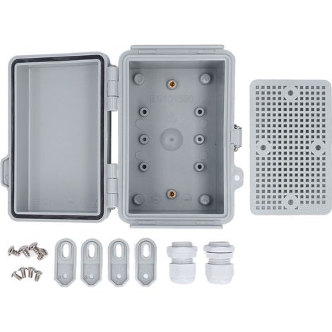 Ip67-außenverteilerkasten, Wasserbeständiger Abs-kunststoff Mit Edelstahlscharnier Für Elektronik Und Wlan, 3,9 X 5,9 X 3,5 Zoll