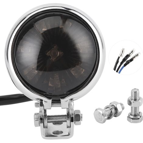 Led-rücklicht Mit Universellem Befestigungsschraubenstiel Für 12-v-motorräder, Galvanisierte, Getönte Linse