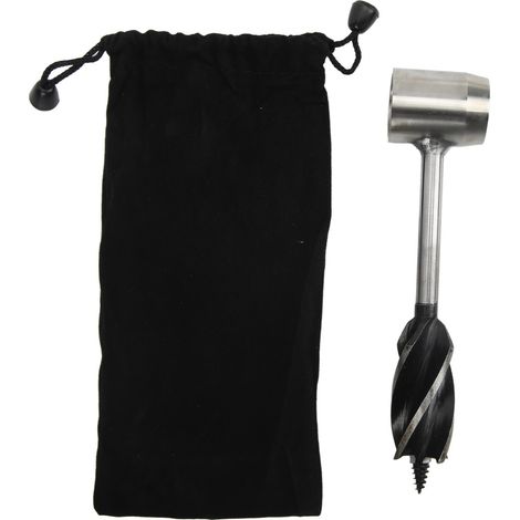 Handbohrer-set Aus Edelstahl, Multifunktional, Tragbar, Mit Aufbewahrungstasche, Schwarzer Stoffbezug