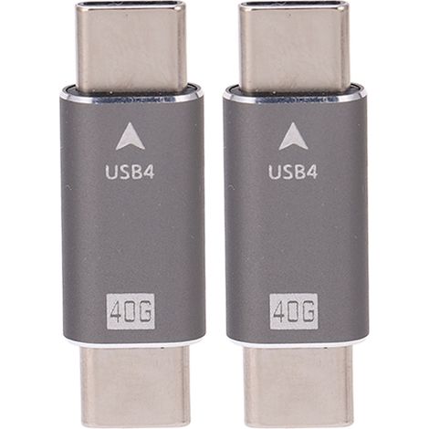 Usb-c-stecker Auf 8k 40 Gbit/s 100 W Adapter, Schnellladefunktion, Mini-kompakt-legierungsstecker Für Pc, 2 Stück