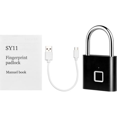 Intelligentes Fingerabdruck-vorhängeschloss, Wiederaufladbar, Schlüssellos, 20 Fingerabdrücke, Morsecode, Notentriegelung, Ip56, Diebstahlschutz, Sicherheit, Für Türen, Gepäck, Rucksäcke