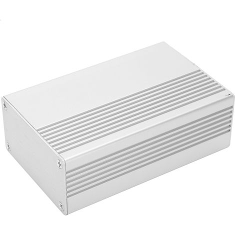 Aluminiumgehäuse, Integrierte Anschlussdose, Graues Elektronikprojektgehäuse
