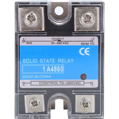 Einphasiges Halbleiterrelais 70-280vac Eingang 24-480vac Ac Last Ssr Elektrische Ausrüstung Für Cnc-maschinen (berm-1 A4860 (60a))