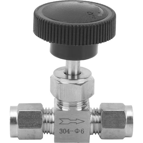 Ventil Aus Edelstahl 304, 2-wege-hochdruck-nadelventil Zur Durchflussregelung Für Wasser, Dieselkraftstoff Und Flüssigkeiten Ф6