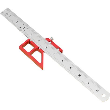 Spacnana Premium Material-zentrierlineal, 12 Zoll (30,5 Cm) Messwerkzeug Mit 45°/90°-bereich Und Großem Messbereich, Für Professionelle Schreiner, Legierter Stahl