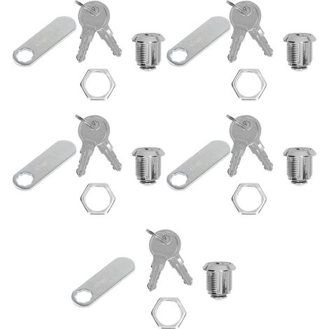 Schrank-nockenschloss Aus Zinklegierung, 5/8 Zoll, Für Verkaufsautomaten, Werkzeugkästen Von Pickups, Geldautomaten, 5er-packung
