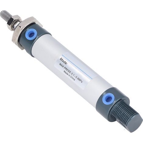 Mini-pneumatikzylinder, 20 Mm Bohrung, Doppeltwirkend, 0,1–0,8 Mpa, Aluminiumlegierung, Mal20 X 25 Mm / 0,98 Zoll Hub