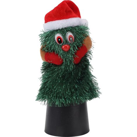 Drehbarer Weihnachtsbaum, Pflanzenform, Pp-baumwolle, Musikfunktion, Weihnachtsmotiv, Tischweihnachtsbaum Zur Unterhaltung (s 175x145x245mm)
