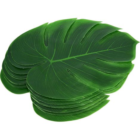 12-teiliges Monstera-blatt-tischset Mit Besteck, Untersetzern Und Wanddekoration, Künstlichen Blumen