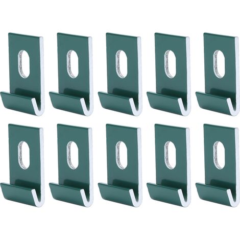 10-teiliges Set Mit Sockelclips, Hakenbefestigungen, Aluminiumklemmen Für Leuchten, Grün