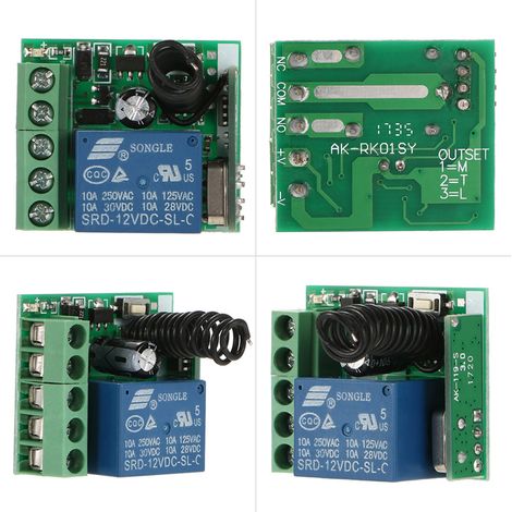 Smart Home 433mhz Dc 12v 1ch Drahtloser Fernbedienungsschalter Relais Empfänger Sender Universelles Steuermodul Und Rf-steuerungen 1527