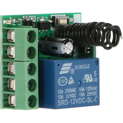 Smart Home 433mhz Dc 12v 1ch Drahtloser Fernbedienungsschalter Relaisempfänger Universelles Steuermodul Und Rf-steuerungen 1527