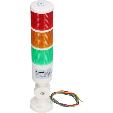 Berm – Led-signalturm Mit Dauerlicht, 3-farbige Warnleuchte, Faltbares Warngerät, Ac220v